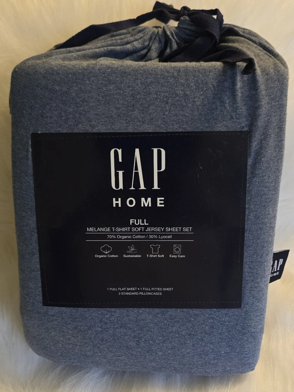 GAP Home Full Jersey Sheet Set - Navy